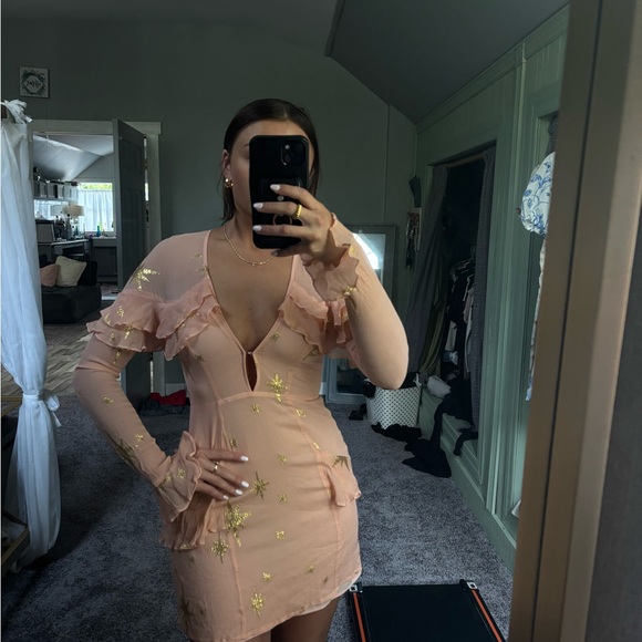 For Love and Lemons Gilded Star Mini Dress - Picture 4 of 5